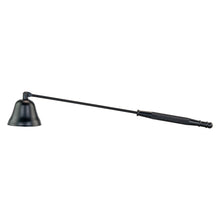 Load image into Gallery viewer, Stainless Steel Candle Snuffer black on a white background low angle - Down to Earth
