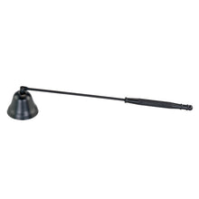 Load image into Gallery viewer, Stainless Steel Candle Snuffer black on a white background high angle - Down to Earth
