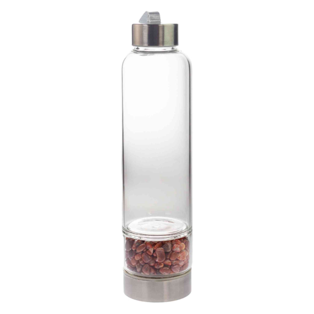 Carnelian Healing Crystal Water Bottle - Down To Earth