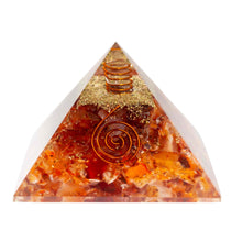 Load image into Gallery viewer, Carnelian Orgone Crystal Chip Pyramid - Down To Earth
