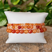 Load image into Gallery viewer, Carnelian Crystal Energy Bracelets 4mm, 6mm and 8mm - Down To Earth
