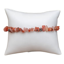 Load image into Gallery viewer, Crystal Chip Bracelet Carnelian on white pillow - Down To Earth
