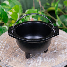 Load image into Gallery viewer, Cast Iron 6” Plain Cauldron on a wooden surface styled photo - Down to Earth
