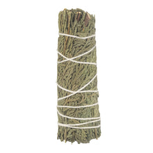 Load image into Gallery viewer, Cedar Smudge Stick 1ct displayed on a white background - Down To Earth
