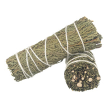 Load image into Gallery viewer, Cedar Smudge Stick group photo front facing displayed on a white background - Down To Earth
