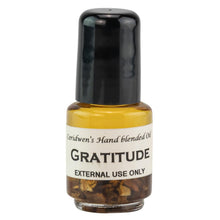 Load image into Gallery viewer, Ceridwen’s Hand Blended Oil Gratitude on a white background - Down to Earth
