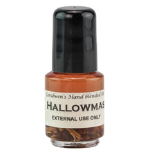 Load image into Gallery viewer, Ceridwen’s Hand Blended Oil Hallowmas on a white background - Down to Earth
