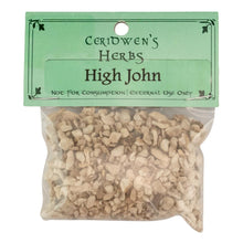 Load image into Gallery viewer, Ceridwen's Herbs High John Root front side of packaging displayed on a white background - Down to Earth
