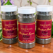 Load image into Gallery viewer, "Three jars of Ceridwen's Powdered Incense Altar on a wooden surface with a blurred natural background," - Down to Earth.

