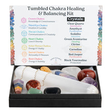 Load image into Gallery viewer, Chakra Balancing &amp; Healing Kit Tumbled   on a white background - Down to Earth
