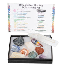 Load image into Gallery viewer, Chakra Balancing &amp; Healing Kit Raw on a white background - Down to Earth
