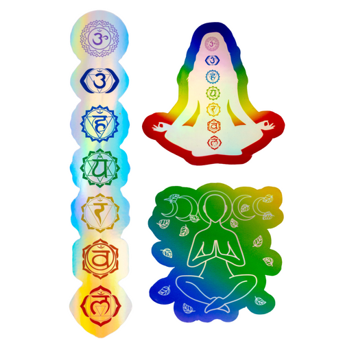 7 Chakra Holographic Stickers - Down To Earth