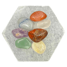 Load image into Gallery viewer, Chakra Stone Set With Hexagon Charging Plate - Down to Earth
