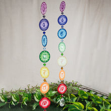 Load image into Gallery viewer, Chakras Suncatcher styled photo with a light colored background - Down to Earth

