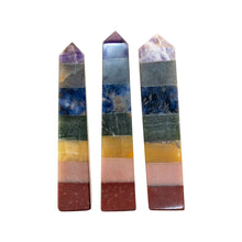 Load image into Gallery viewer, "Three Chakra Towers on a white background," - Down to Earth.
