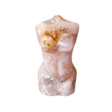 Load image into Gallery viewer, Cherry Blossom Agate Goddess Crystal Torso Front - Down To Earth
