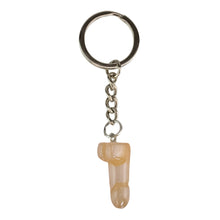 Load image into Gallery viewer, Cherry Blossom Phallus Keychain on a white background - Down To Earth
