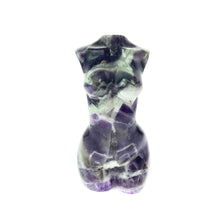 Load image into Gallery viewer, Chevron Amethyst Goddess Crystal Torso Front - Down To Earth
