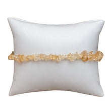 Load image into Gallery viewer, Crystal Chip Bracelet Citrine on white pillow - Down To Earth
