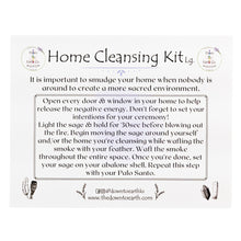 Load image into Gallery viewer, Home Cleansing and Blessings Kit Lg Info Card back side - Down to Earth
