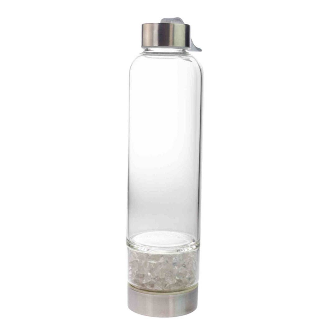 Clear Quartz Healing Crystal Water Bottle - Down To Earth
