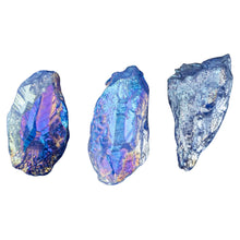 Load image into Gallery viewer, Cobalt Aura Quartz Raw on a white background - Down to Earth
