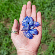 Load image into Gallery viewer, Cobalt Aura Quartz Raw in Palm of a Hand - Down To Earth
