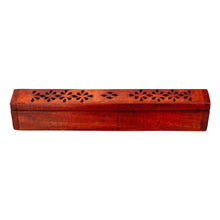 Load image into Gallery viewer, &quot;Cherry red Coffin Incense Burner with a ventilated lid on a white background,&quot; - Down to Earth.
