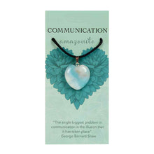 Load image into Gallery viewer, Amazonite representing communication Crystal Heart Necklace Pendant - Down To Earth
