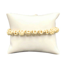 Load image into Gallery viewer, Cream Skull Bead Stretch Bracelet - Down To Earth
