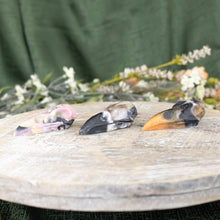 Load image into Gallery viewer, Resin Crow Skull front facing group photo on a style background - Down To Earth
