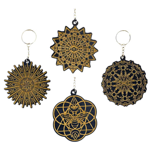 Crystal Grid Keychains - Down to Earth