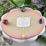 Energy Crystal Grid Kit on a white surface - Down to Earth