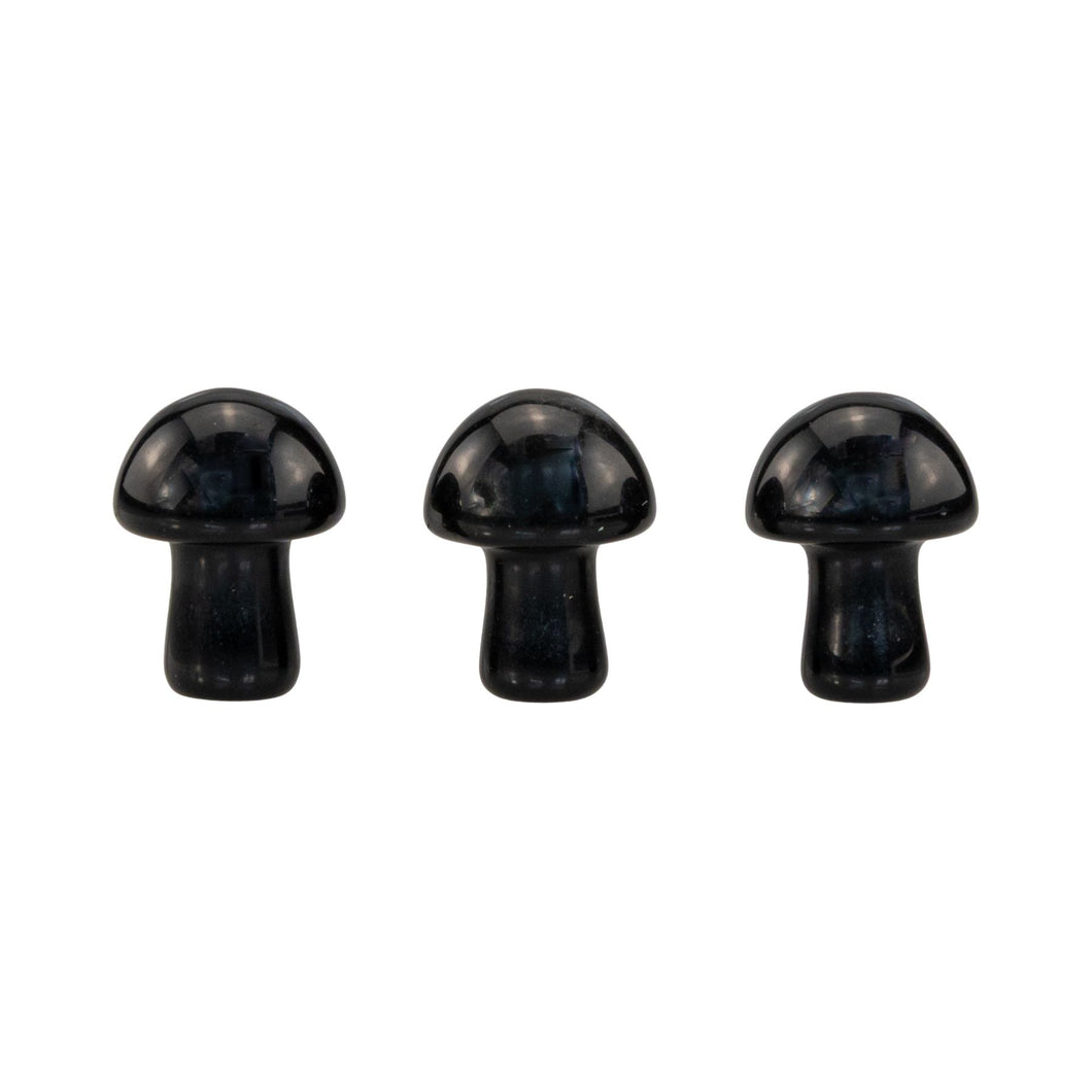 Black Obsidian Mini Crystal Mushroom - Down To Earth