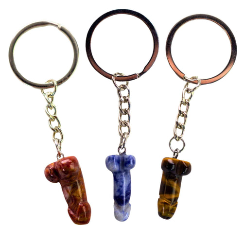 Crystal Phallus Keychains - Down To Earth