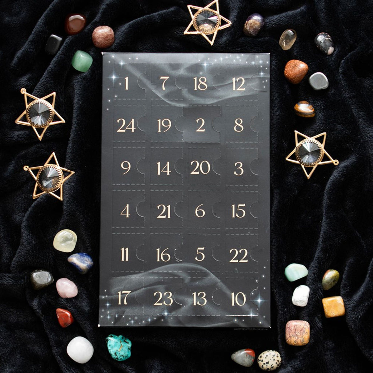 Healing Crystal Advent Calendar Styled - Down To Earth