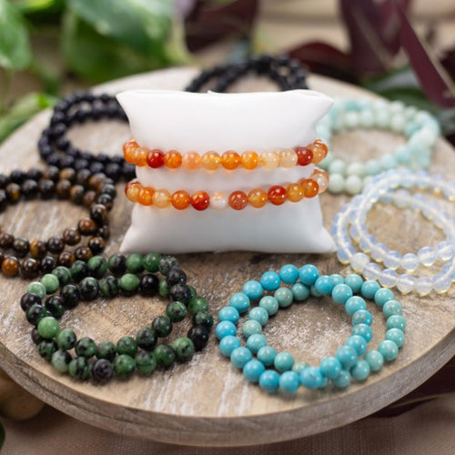 8mm Crystal Bracelets Styled - Down To Earth Crystal Jewelry Wholesale