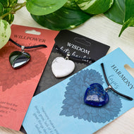 Crystal Heart Necklace Pendants Styled - Down To Earth