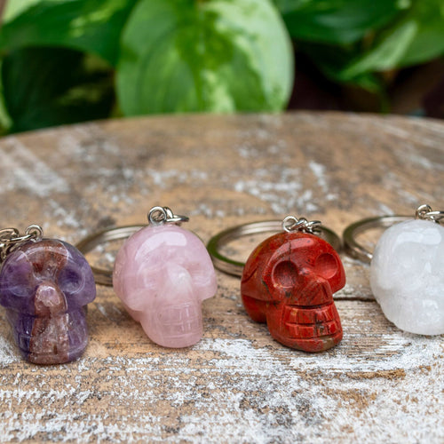 Crystal Skull Keychains Styled Photo - Down To Earth