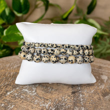 Load image into Gallery viewer, Dalmation Jasper Crystal Energy Bracelets 4mm, 6mm and 8mm - Down To Earth
