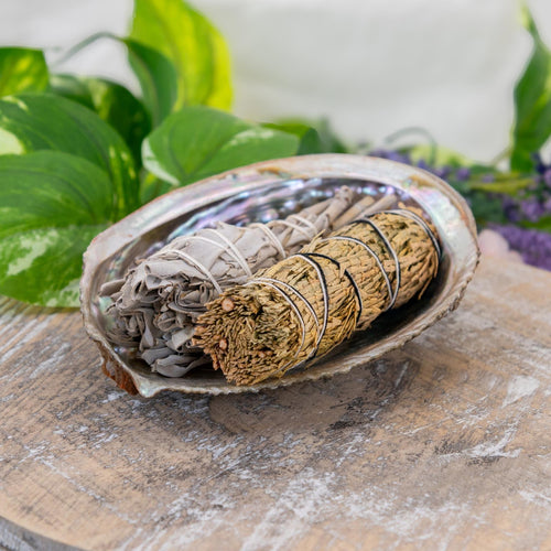 Spiritual Balance Deluxe Set side angle  on a wooden surface - Down to Earth