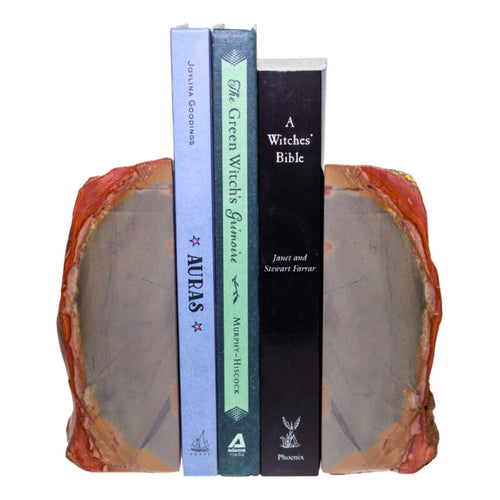 Desert Jasper Bookend Set With Books - Down To Earth