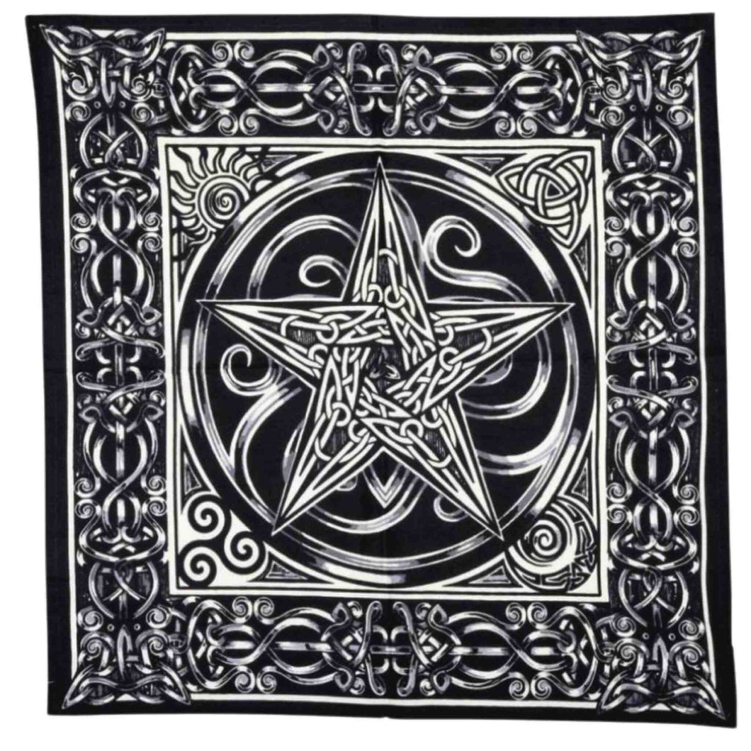 Detailed Pentacle Altar Cloth - Down To Earth
