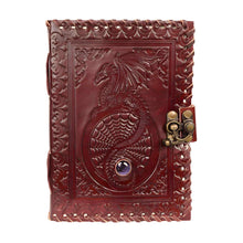 Load image into Gallery viewer, Dragon Leather Journal with Lock Front - Down To Earth
