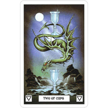 Load image into Gallery viewer, Dragon Tarot Deck Two of Cups Tarot Card - Down To Earth

