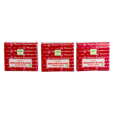 Load image into Gallery viewer, &quot;Three packages of Dragon&#39;s Blood Dhoop Cones on a white background,&quot; - Down to Earth.
