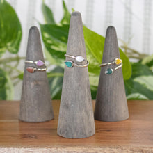Load image into Gallery viewer, Dual Crystal Ring Group Photo on a style background - Down To Earth
