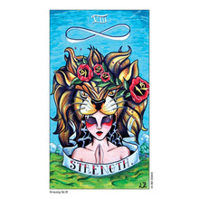 Load image into Gallery viewer, Eight Coins&#39; Tattoo Tarot Strength Card - Down To Earth

