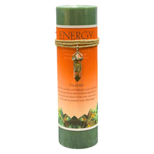 Load image into Gallery viewer, Energy Crystal Energy Unakite Pillar Candle - Down To Earth
