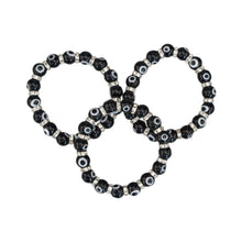 Load image into Gallery viewer, Black Evil Eye Bracelet Beaded - Down To Earth
